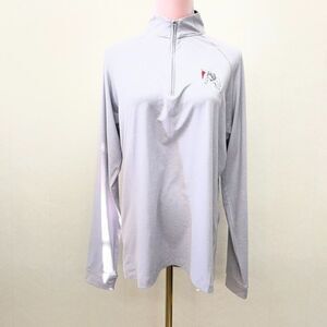 Johnnie-O Raglan Sleeve Georgia Gray Freeborne Performance 1/4 Zip Mens S